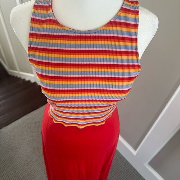 Zara orange, maxi sundress with open back. - Picture 5 of 5